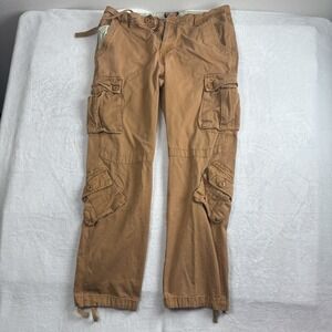 Matchstick Orange Cargo Pocket Pants Men's Waist 36" x 32" Inseam